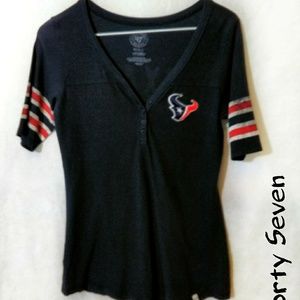 Forty-seven brand 1/2 sleeve small Texans top